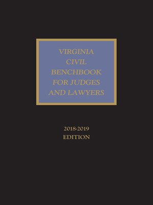 cover image of Virginia Civil Benchbook for Judges and Lawyers